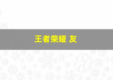 王者荣耀 友